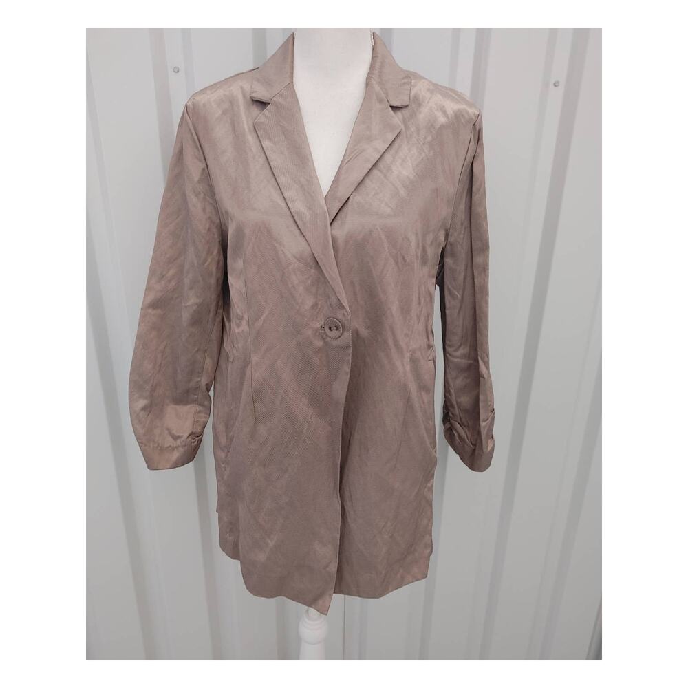 Ruby Rd Blazer Single Button Ruched Sleeve Sz 14 … - image 1